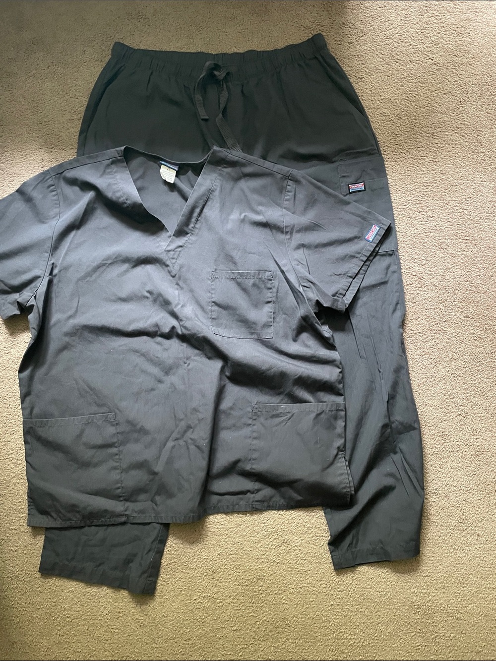 Cherokee Men's Black Scrub Top & Pants Set
